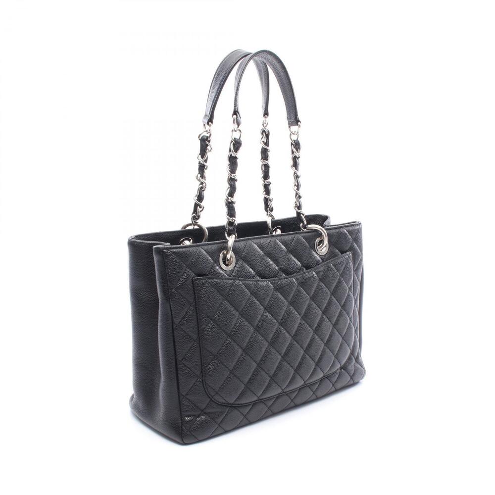 Chanel Matelasse Grand Shopping GST Tote Bag Calfskin Leather Black - Picture 2 of 7